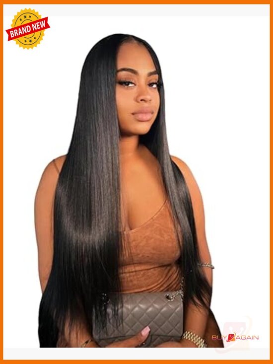 Straight Lace Front Wig 200% Density Human Hair Glueless 13x4